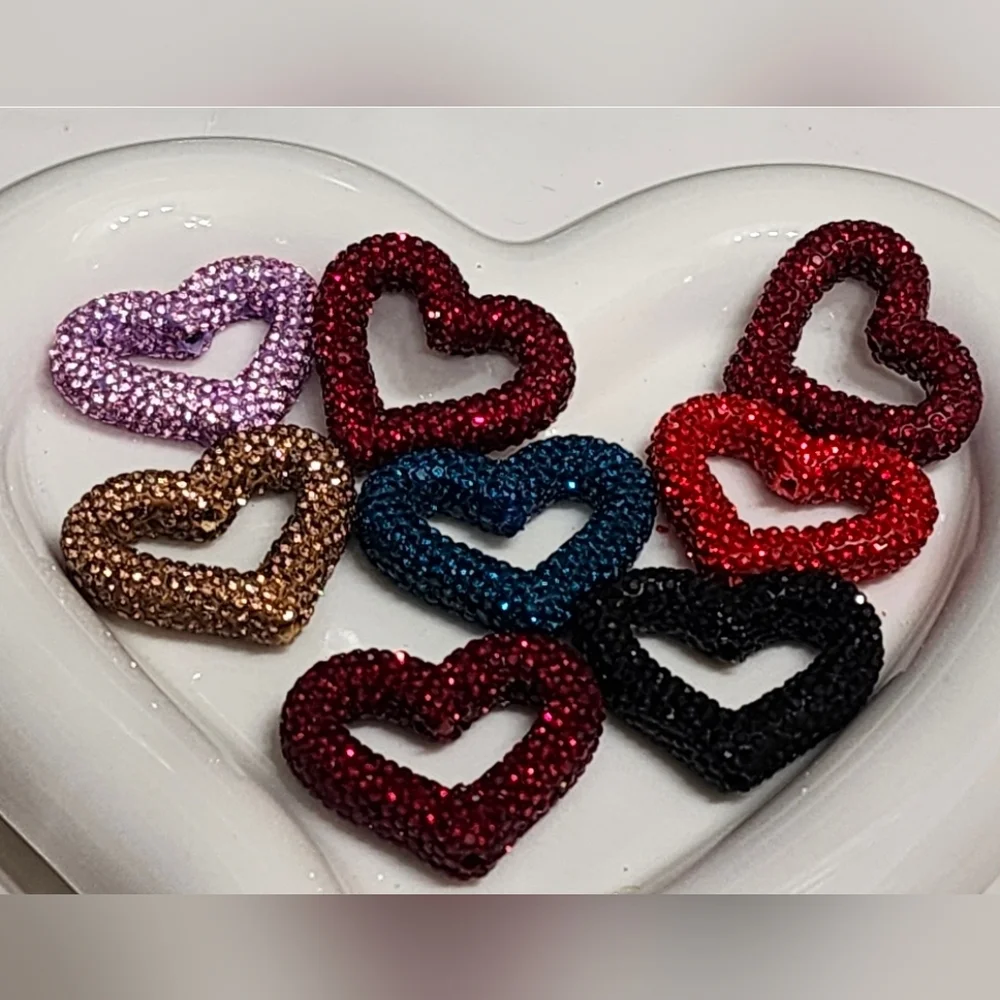 Rhinestone Hearts Fancy Beads Beaded Pen‎ Jewelry Making Keychain 1 Piece Crafts